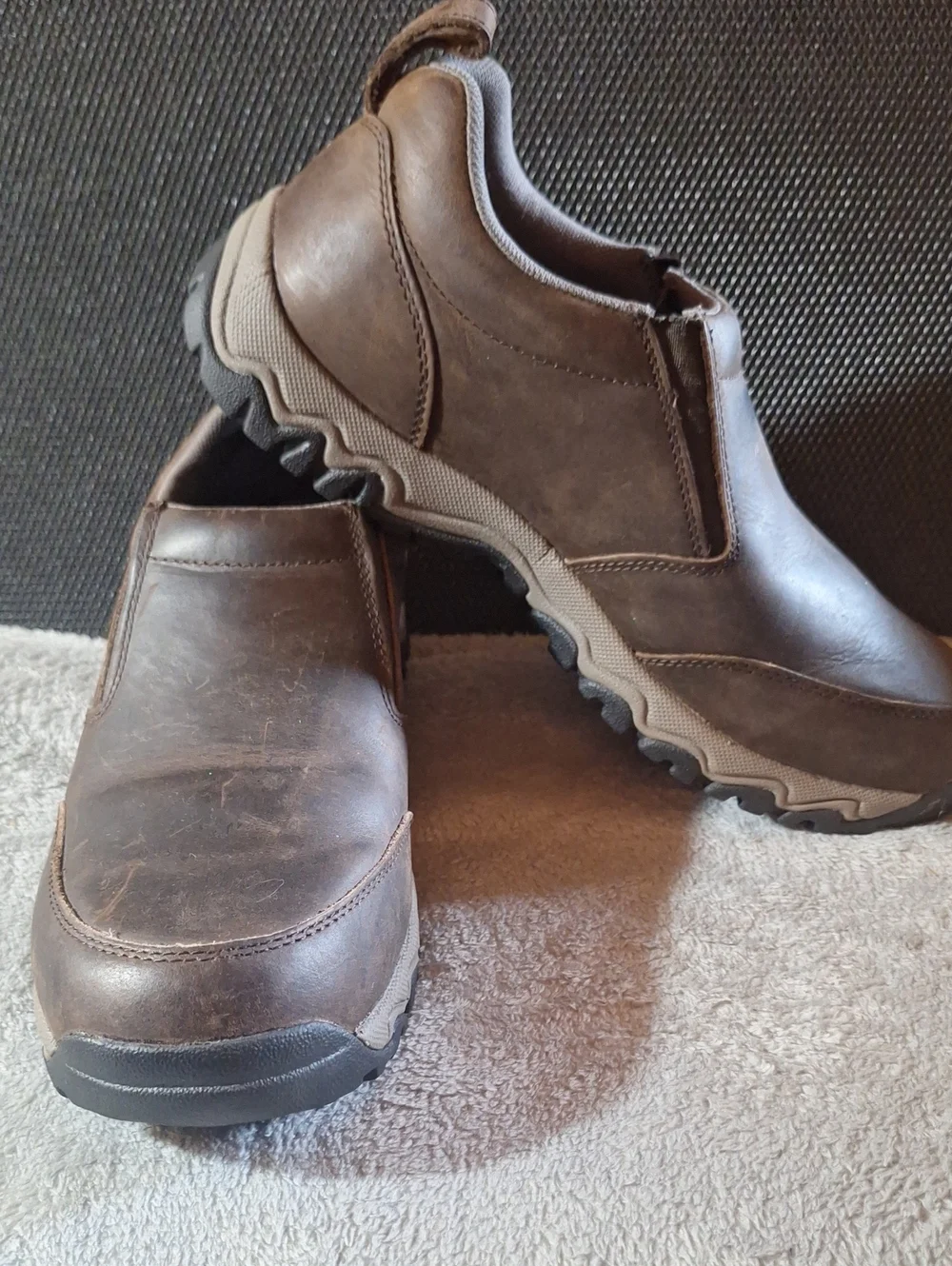 Men's Slip-On Casual Work Shoes - Brown